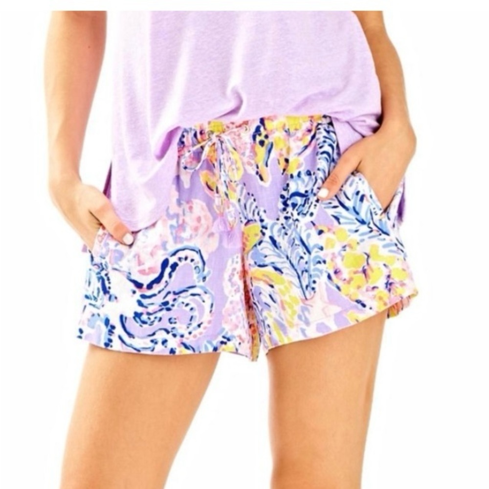 Lilly Pulitzer Women’s Baybreeze “Snappy” 100% Linen Shorts